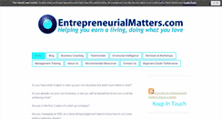 Desktop Screenshot of entrepreneurialmatters.com